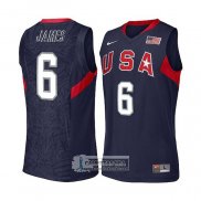 Camiseta USA 2008 LeBron James NO 6 Azul