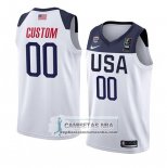 Camiseta USA Personalizada 2019 FIBA Basketball World Cup Blanco