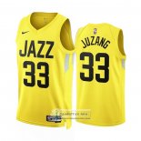 Camiseta Utah Jazz Johnny Juzang NO 33 Icon 2022-23 Amarillo