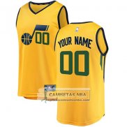 Camiseta Utah Jazz Personalizada 2017-18 Amarillo