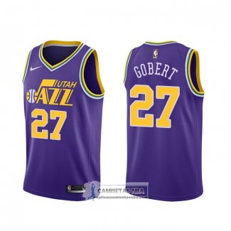 Camiseta Utah Jazz Rudy Gobert Hardwood Classics Violeta