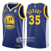 Camiseta Warriors Kevin Durant 2017-18 Azul