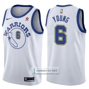 Camiseta Warriors Nick Young Hardwood Classic 2017-18 Blanco