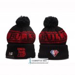 Gorro Beanie Chicago Bulls New Era Negro Rojo1