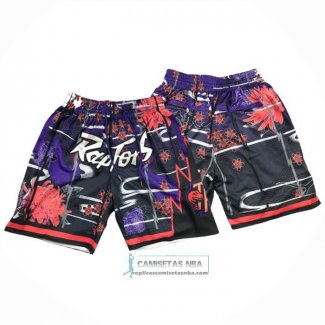 Pantalone Toronto Raptors Lunar New Year Mitchell & Ness Just Don Negro