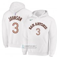 Sudaderas con Capucha San Antonio Spurs Keldon Johnson Ciudad 2023-24 Blanco