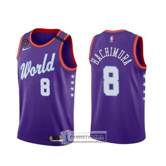 Camiseta 2020 Rising Star Rui Hachimura World Violeta