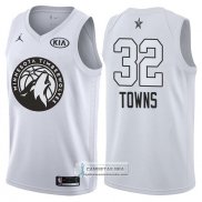 Camiseta All Star 2018 Timberwolves Karl-anthony Towns Blanco