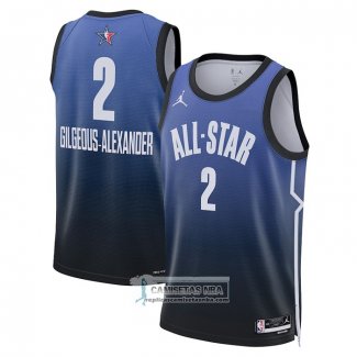 Camiseta All Star 2023 Oklahoma City Thunder Shai Gilgeous-Alexander NO 2 Azul