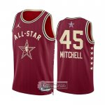 Camiseta All Star 2024 Cleveland Cavaliers Donovan Mitchell NO 45 Rojo