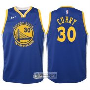 Camiseta Nino Warriors Curry 2017-18 Azul