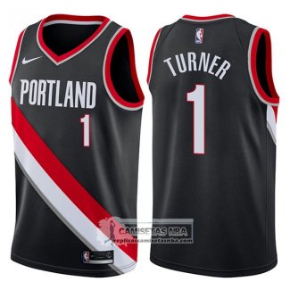 Camiseta Blazers Evan Turner Icon 2017-18 Negro