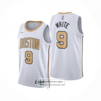Camiseta Boston Celtics Derrick White NO 9 Ciudad 2025-26 Blanco