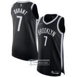 Camiseta Brooklyn Nets Kevin Durant NO 7 Icon Autentico Negro