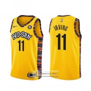 Camiseta Brooklyn Nets Kyrie Irving Ciudad 2020-21 Amarillo