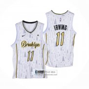 Camiseta Brooklyn Nets Kyrie Irving NO 11 Christmas Blanco