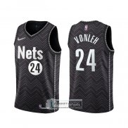 Camiseta Brooklyn Nets Noah Vonleh Earned 2020-21 Negro