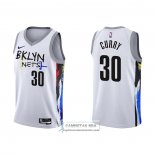 Camiseta Brooklyn Nets Seth Curry NO 30 Ciudad 2022-23 Blanco