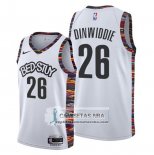 Camiseta Brooklyn Nets Spencer Dinwiddie Ciudad Edition Blanco