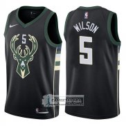 Camiseta Bucks D.j. Wilson Statement 2017-18 Negro