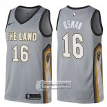 Camiseta Cavaliers Cedi Osman Ciudad 2017-18 Gris