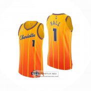 Camiseta Charlotte Hornets LaMelo Ball NO 1 Ciudad Authentic 2025-26 Naranja