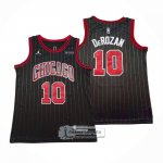 Camiseta Chicago Bulls Demar Derozan NO 10 Statement 2020-21 Negro