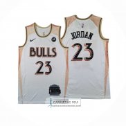 Camiseta Chicago Bulls Michael Jordan NO 23 Ciudad 2024-25 Blanco