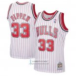 Camiseta Chicago Bulls Scottie Pippen NO 33 Reload Hardwood Classics Blanco
