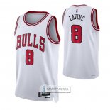 Camiseta Chicago Bulls Zach Lavine NO 8 Association 2021 Blanco