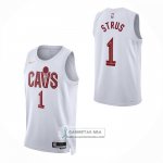 Camiseta Cleveland Cavaliers Max Strus NO 1 Asociacion 2025-26 Blanco