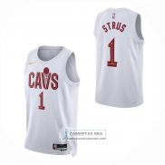 Camiseta Cleveland Cavaliers Max Strus NO 1 Asociacion 2025-26 Blanco