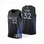 Camiseta Dallas Mavericks Cooper Flagg NO 32 Ciudad 2025-26 Negro