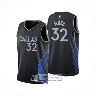 Camiseta Dallas Mavericks Cooper Flagg NO 32 Ciudad 2025-26 Negro