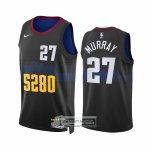 Camiseta Denver Nuggets Jamal Murray NO 27 Ciudad 2023-24 Negro