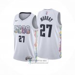 Camiseta Denver Nuggets Jamal Murray NO 27 Ciudad 2024-25 Blanco