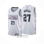 Camiseta Denver Nuggets Jamal Murray NO 27 Ciudad 2024-25 Blanco