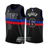 Camiseta Detroit Pistons Hamidou Diallo NO 6 Statement 2022-23 Negro