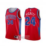 Camiseta Detroit Pistons Jamorko Pickett NO 24 Ciudad 2021-22 Rojo