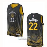 Camiseta Golden State Warriors Andrew Wiggins NO 22 Ciudad 2022-23 Negro