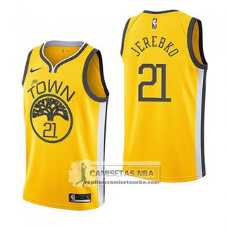 Camiseta Golden State Warriors Jonas Jerebko Earned 2018-19 Amar