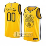 Camiseta Golden State Warriors Personalizada Earned 2018-19 Amarillo