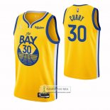 Camiseta Golden State Warriors Stephen Curry NO 30 Statement 2021 Oro