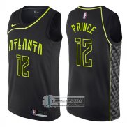 Camiseta Hawks Taurean Prince Ciudad 2017-18 Negro