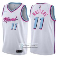 Camiseta Heat Dion Waiters Ciudad 2017-18 Blanco