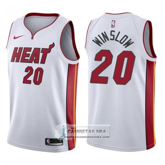 Camiseta Heat Justise Winslow Association 2017-18 Blanco