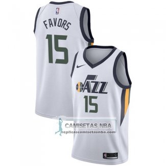 Camiseta Jazz Derrick Favors Association 2017-18 Blanco