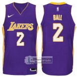 Camiseta Lakers Lonzo Ball 2017-18 Violeta