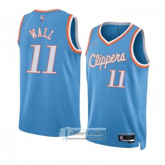 Camiseta Los Angeles Clippers John Wall NO 11 Ciudad 2021-22 Azul