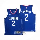 Camiseta Los Angeles Clippers Kawhi Leonard NO 2 Icon 2020-21 Autentico Azul